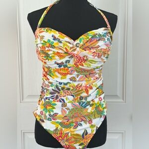 Bleu Rod Beattie 1-Piece in Tropical Orange, Red, Blue, Lime Green Swimsuit, 12